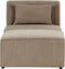 LEMVIG - Chaise longue - Taupe - Corduroy