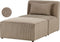 LEMVIG - Chaise longue - Taupe - Corduroy