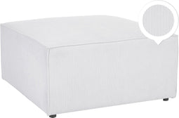 LEMVIG - Ottomaan - Wit - Corduroy