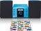 Lenco MC-013 - Stereo set met CD speler, AUX en stickersset - Blauw