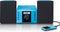 Lenco MC-013 - Stereo set met CD speler, AUX en stickersset - Blauw