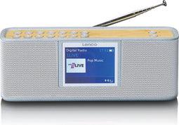 Lenco PDR-046GY - Eco DAB Radio met Bluetooth - Wit/Bamboe