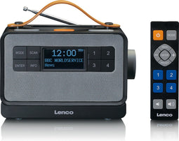 Lenco PDR-065BK - Draagbare DAB Radio voor Senioren - Eenvoudige bediening (EASY) functionaliteit - Zwart