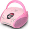 Lenco SCD-24 - Draagbare radio CD speler met AUX-uitgang - Roze