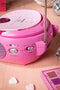 Lenco SCD-24 Kids - Draagbare Radio CD speler met AUX en sticker set - Roze