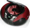 Lenco SCD-37 - Draagbare radio CD speler met MP3 optie en USB - Rood