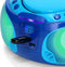 Lenco SCD-650BU - Draagbare radio CD speler met karaokemicrofoon en LED - Blauw