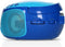 Lenco SCD-650BU - Draagbare radio CD speler met karaokemicrofoon en LED - Blauw