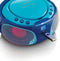 Lenco SCD-650BU - Draagbare radio CD speler met karaokemicrofoon en LED - Blauw
