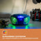 Lenco SCD-650BU - Draagbare radio CD speler met karaokemicrofoon en LED - Blauw