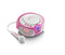 Lenco SCD-650PK - Draagbare radio CD speler met karaokemicrofoon en LED - Roze