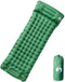 vidaXL - Kampeermatras - met - kussen - zelfopblazend - 1-persoons - groen