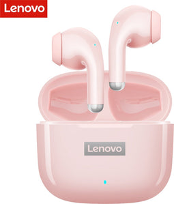 Lenovo Livepods LP40 Pro Wireless Bluetooth 5.1 Earbuds - Volledig Draadloos In-Ear Oortjes - Waterproof - Siliconen Oordopjes - Universeel Apple/Samsung/Android/iPhone - Roze