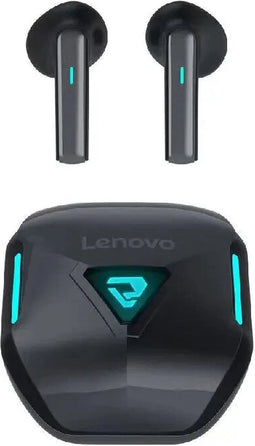 Lenovo - TG132 - Bluetooth 5.3 - Draadloze oordopjes - Ergonomisch - Noise-cancelling - Waterbestendig - Sport - Gamen - Reizen - Zwart