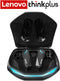 Lenovo ThinkPlus GM2 Pro - Bluetooth 5.3 - Draadloze oordopjes - Ergonomisch - Noise-cancelling - Waterbestendig - Sport - Gamen - Reizen - Zwart