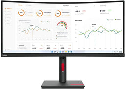 Lenovo ThinkVision T34w-30 (met webcam) Zwart