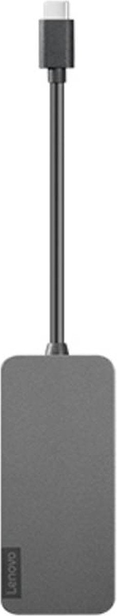 Lenovo USB-C to 4 Port USB-A Hub USB-C (USB 3.2 Gen 1) multiport hub 4 poorten Zwart