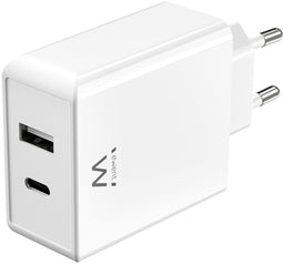 Ewent 45W - USB-C en QC3.0 GaN Snellader - 1x USB type-A 1x USB type-C (97g)