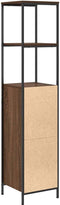 vidaXL - Badkamermeubel - met - planken - 36x35x165 - cm - bruin - eiken