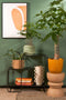 Mica Decorations Stelvio Bloempot - L25 x B18 x H17 cm - Keramiek - Bruin