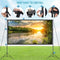 LEORFI - 150 Inch Projectiescherm met Standaard - 16:9 HD & Hoogte Verstelbaar