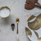 Lepelset van 4 gouden Good Morning lepels