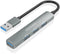 Aisens A106-0859 - USB Hub - 4 Poorten USB 2.0/3.2 - Grijs