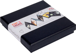 Leporello box walther 11 foto 10x10 zwart