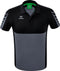 Erima Six Wings Polo Heren - Licht sneldrogend materiaal - Slate Grey / Zwart - Maat: XL