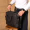 Leren Laptoptas Zwart Boston
