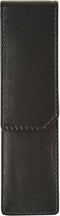 Leren pen etui voor 2 pennen | Zwart