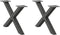 vidaXL - Salontafelpoten - 2 - st - X-vormig - 60x(30-31) - cm - staal - antraciet