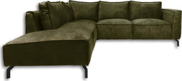 Hoekbank Links Morgan - 248x261x88 - Adore 59 Moss groen - Velours