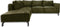 Hoekbank Links Morgan - 248x261x88 - Adore 59 Moss groen - Velours