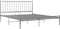 vidaXL - Bedframe - zonder - matras - metaal - grijs - 140x200 - cm