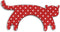 Leschi Warmtekussen Minina Kat - Stippen Rood/wit