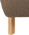 LESJA - Fauteuil - Bruin - Bouclé