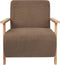 LESJA - Fauteuil - Bruin - Bouclé