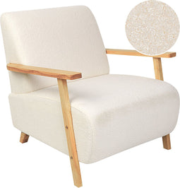 LESJA - Fauteuil - Lichtbeige - Bouclé