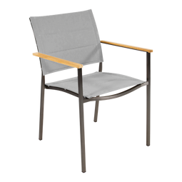 Marmaris Stapelstoel RVS Taupe - Set van 4 stuks