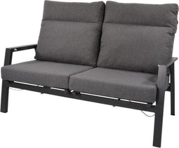 Lesli Living Ohio loungebank | verstelbaar | aluminium | antraciet | 2 personen