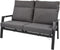 Lesli Living Ohio loungebank | verstelbaar | aluminium | antraciet | 2 personen