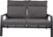 Lesli Living Ohio loungebank | verstelbaar | aluminium | antraciet | 2 personen