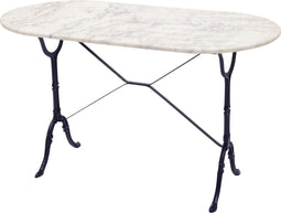 Lesli Living Tuintafel Marmer Wit Ovaal 120x60cm