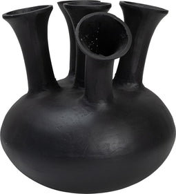 Lesli Living Vaas Tulp metaal zwart ø30x30cm