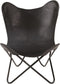Lesli Living Vlinderstoel Buffalo 75x75x87 cm zwart