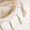 Lesliliving Hangstoel Macramé - 90 cm x 70 cm x 115 cm- Beige