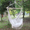 Lesliliving Hangstoel Macramé - 90 cm x 70 cm x 115 cm- Beige