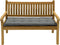 Lesliliving Outdoor Tuinbankkussen - 120 x 47 x 6 cm - Antraciet
