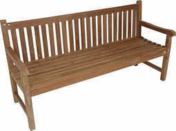 Lesliliving - Tuinbank rechte rug 180cm - Teak